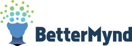 An impressionist logo of an individual with a blue and green pattern stands to the left of the company name, "BetterMynd."