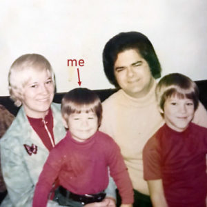 Chris with mom, dad, and brother way back in the day... somewhere in the mid-70s.