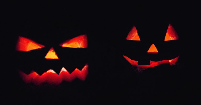 TQS takes on cult classics: Jack-o-lanterns' faces emerge from the darkness.