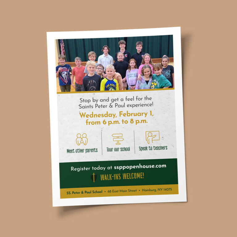 SS Peter & Paul School open house handout flyer